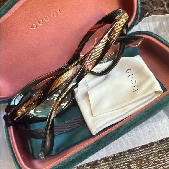 Authentic GUCCI 49mm Cat eyes Acetate optical Glasses new ❤️ - Picture 3 of 13